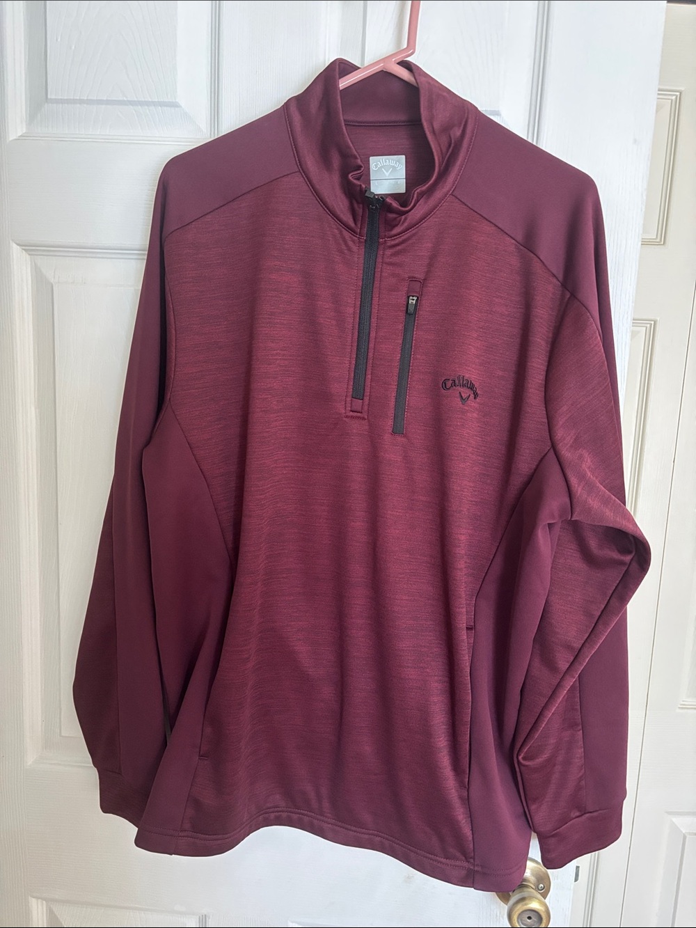 Callaway Men's Maroon Quarter-Zip Performance Jacket